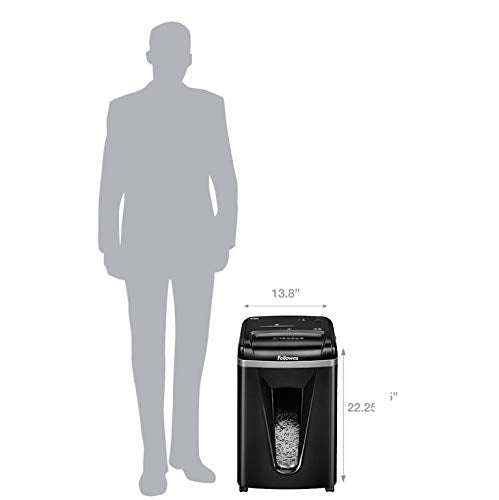Fellowes 450M 9-Sheet Micro-Cut Office Paper Shredder with Auto Reverse Jam Prevention Feature and SilentShred Noise Control Technology (4074001)