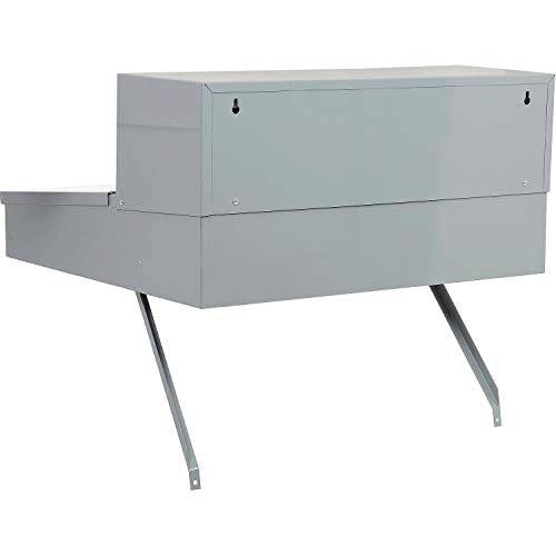 Wall Mounted Receiving Desk, 24" W x 22" D x 12" H (Gray)