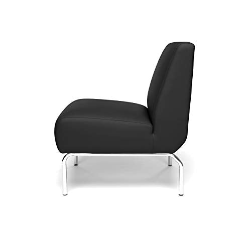 OFM Triumph Series Armless Modular Lounge Chair, in Black (3000-PU606)