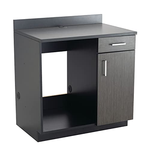 Safco Modular Hospitality Breakroom Base Cabinet, Asian Night Base/Black Top