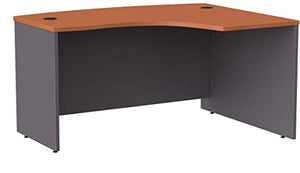 Bush Business Furniture Series C Collection 60W x 43D Right Hand L-Bow Desk Shell in Auburn Maple