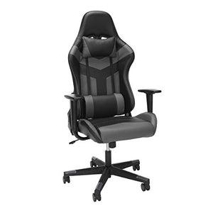 OFM ESS Collection High Back PU Leather Gaming Chair, Grey