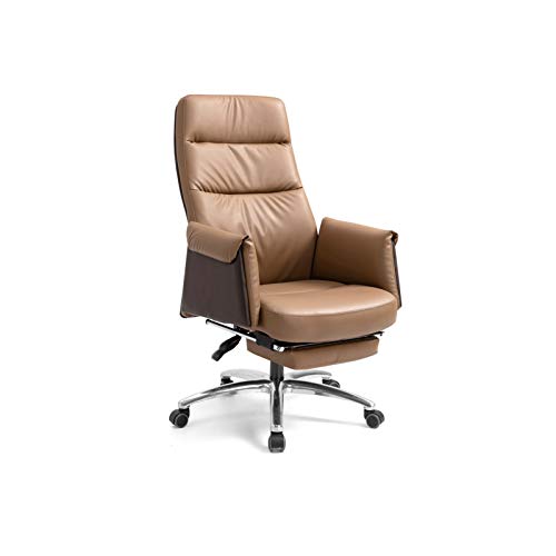 KJLY Executive Cowhide Office Chair with Ergonomic Design and Swivel Function