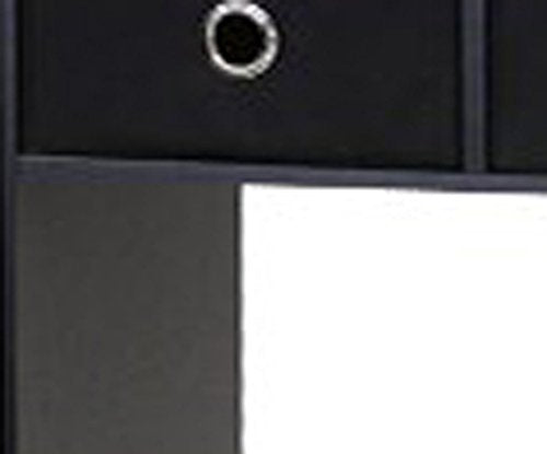 Furinno Go Green Home Laptop Notebook Computer Desk/Table, With 2 Bin Drawers, Black/Grey/Black