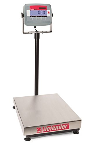 Ohaus D31P30BR Defender 3000 Bench Scale Rectangle, 60lb x 0.01Lb