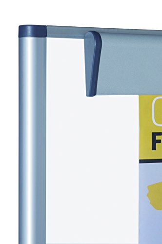 MasterVision Easel Mobile Double Sided Magnetic Dry Erase , 35" x 47", Silver