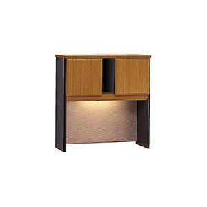 Bush Business Furniture Series A Collection 36W Hutch in Natural Cherry/Slate