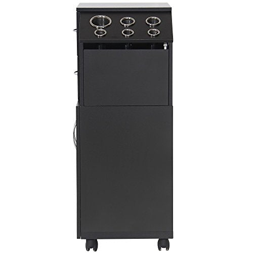 Salon Equipment Accessories Holder Storage Trolley Rollabout Cart TR-07BLK