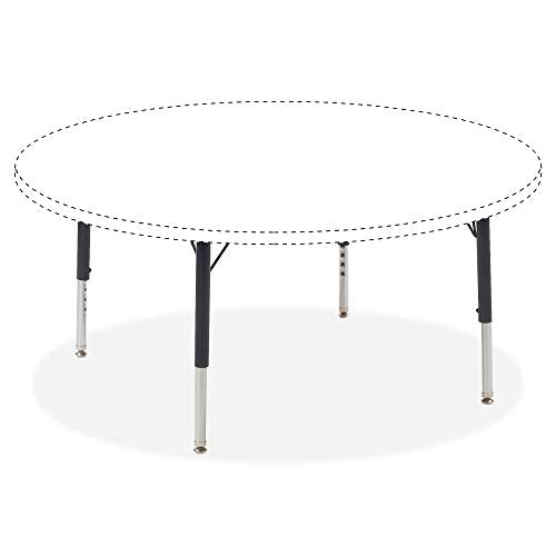 Lorell Activity Table Low Height Adjustable Kit Leg, Black, Chrome
