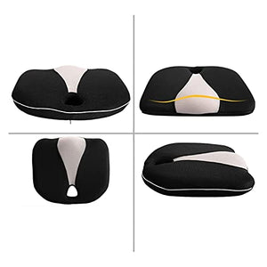 HHWKSJ Memory Foam Seat Cushion for Office Chair - Coccyx Pad for Back Pain Relief