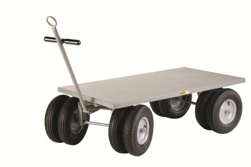 Little Giant CD-3048-16PFD-CR Flush Deck Edge 8-Wheeler Wagon Truck, 3000 lbs Capacity, 48" Length x 30" Width