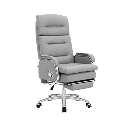 XZBXGZWY Boss Chair with Footrest and Cowhide Backrest