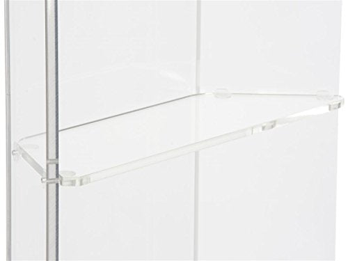 Displays2go Clear Church Pulpit Lectern, Thick Acrylic, No Assembly, Inner Shelf, Pedestal Base (LECTCV)
