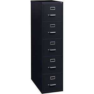 Hirsh Industries 5 Drawer Letter Width Vertical File Cabinet Black