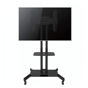 UPGENT Mobile TV Cart TV Floor Stand Mount for 32-65" TVs with AV Shelf & Camera Holder