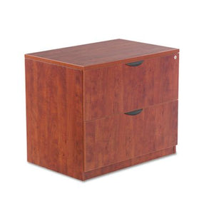 Aleraamp;reg; - Valencia Series Two-Drawer Lateral File, 34w x 22 3/4d x 29 1/2h, Medium Cherry - Sold As 1 Each - Sturdy four-sided drawer construction with separate front panel.