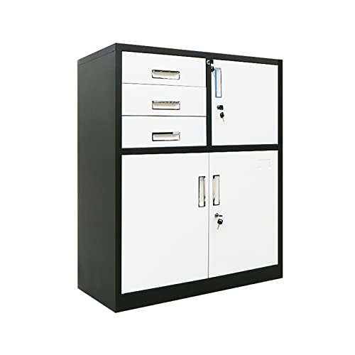 RHSH Metal Office File Cabinet with Locks - Three Drawers, Small Size - 0.9mm
