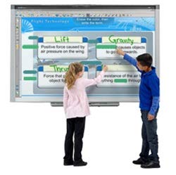 87” (7 feet Long by 4 feet Wide) Interactive whiteboard SBX885 and Projector for Collaborative presentations (SBX885 with Epson 575W Projector and Speakers)