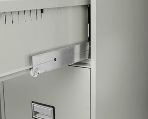 PHOENIX SAFE INTERNATIONAL LLC Vertical 2-Drawer Fireproof File Cabinet, 31 inch, Legal/Letter, Key Lock, Water Seal, Light Gray