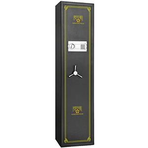 PARAGON SAFES 7501 Electronic 5-Gun and Rifle Safe – 4.26 cu ft Solid Steel Gun Cabinet for Firearms (Black)