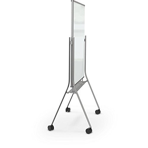 Best-Rite Visionary Curve Mobile Magnetic Glass Whiteboard Easel (74955)