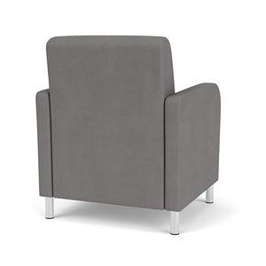 Lesro Siena Polyurethane Lounge Reception Guest Chair in Gray