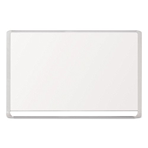 MasterVision MVI270205 Lacquered steel magnetic dry erase board, 48 x 72, Silver/White