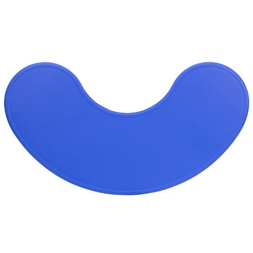 Flash Furniture 35''W x 65''L Half-Moon Blue Plastic Height Adjustable Activity Table