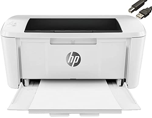 HP Laserjet Pro M15w Wireless Laser Printer, Compatible with Alexa, LED Control Panel, auto-on/auto-Off Technology, Ahaghug Printer Cable
