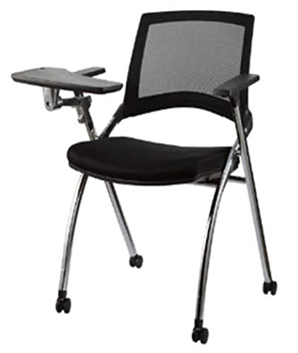 TEAMtime 11 Person Flip Table Student Chair Set - Model 2054, Black Color, Foldable for Compact Storage