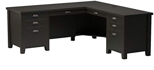 Martin Furniture Tribeca Loft L-Shaped Computer Desk, Black