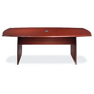 Realspace Broadstreet Conference Table, Boat-Shaped, 30"H x 94 1/2"W x 47 1/4"D, Cherry