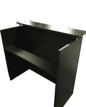DFS Reception desk shell which fits a 15" monitor - 48" W by 24" D by 44" H Espresso and White front