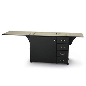 Norma Jean Wooden Sewing Table Desk Finish: Black
