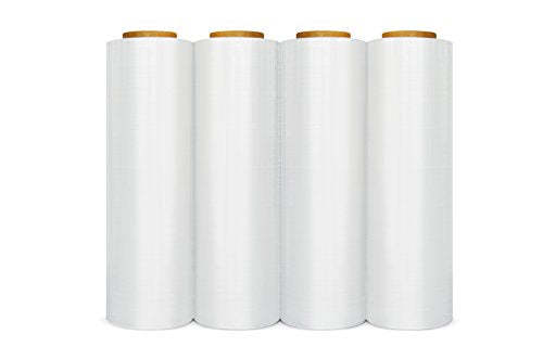 3" Core Diameter Stretch Wrap Plastic Cast Hand Shrink Film 18 Inch x 1000 Feet 120 Gauge 16 Rolls