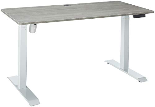 Techni Mobili RTA-3839SU-GRY Automatic Sit to Stand Desk, 59" W x 27.5" D x 48" H, Gray