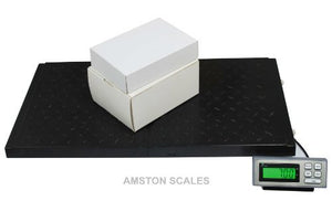 AMSTON SCALES 400 LB x 0.1 LB 38 x 20 Inch Platform Digital Heavy Duty Welded Steel Floor Bench Shipping Scale
