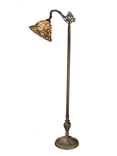 Dale Tiffany TF50181 Bochner Downbridge Floor Lamp, 64" x 22" x 12", Antique Brass