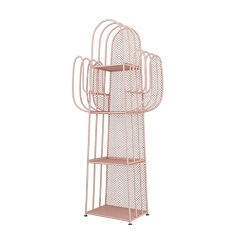 Cactus Wrought Iron Bookshelf 4-Tier Standalone Storage Shelves