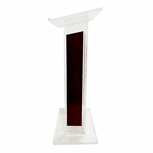 HAicom Clear Acrylic Vertical Podium Stand, 43.5" Tall - Floor-Standing Podium for Church, Office, School