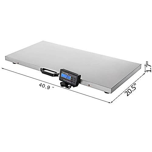 LYNICESHOP Digital Livestock Scale Large Pet Scale Stainless Steel Platform 1100Lbs