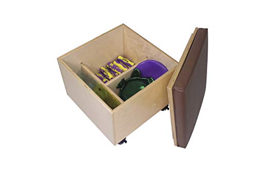 Childcraft Help On Wheels Mobile Teacher Stool, 18 x 18 x 18 Inches