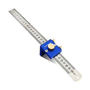 NCWZYY 30cm/12 Inch Scribing Ruler 90 Degrees Scale Ruler Measuring Marking Gauge Woodworking Right Angle Carpenter Tools (Color : B)