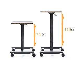 None Mobile Standing Desk Adjustable Height Laptop Desk Sit and Stand Ergonomic Computer Workstation