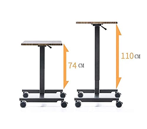 Mobile Standing Desk Adjustable Height Laptop Desk Sit and Stand Ergonomic Computer Workstation