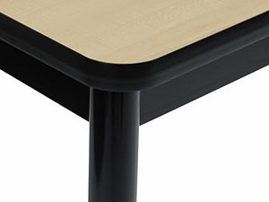 Correll Standing/Stool Height Utility Table, 24" x 72" Fusion Maple Top, Black Frame (LT2472-16)
