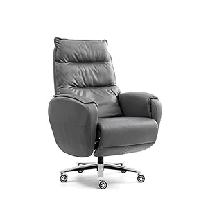 CYXI Office Chair, Adjustable Lifting Swivel Computer Chair - Gray Cowhide