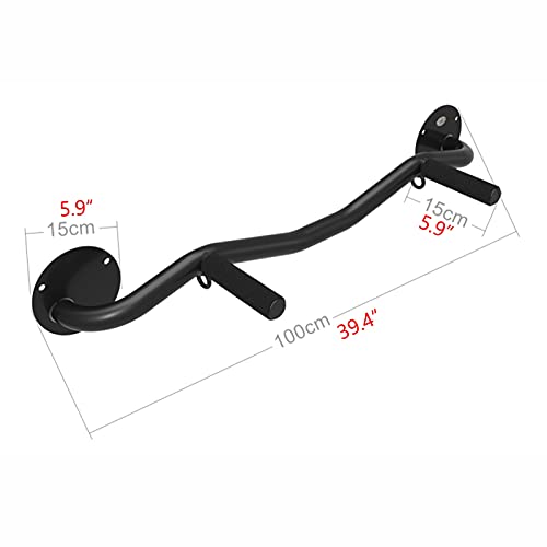 Pull Up Bars Wall-Mounted Chin Up Bar, Safe and Stable Steel Horizontal Bars, Strength Training Fitness Equipment with Gymnastic Rings, Load 300kg