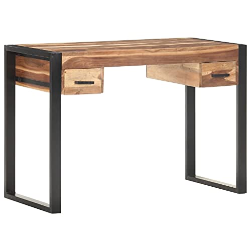 Computer Desk 43.3” Workstation Office Desk Computer Table Study Writing Desk for Office Home, with Leg Bars,Industrial Style