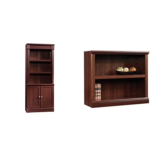 Sauder Select Cherry Finish Library Bookcase with Doors